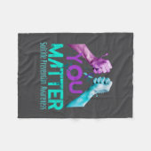 Your Life Choose To Keep On Going Suicide Preventi Fleecedecke (Vorderseite (Horizontal))