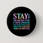 Your Life Matters Happy Suicide Awareness Support Button (Vorderseite)