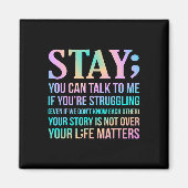 Your Life Matters Happy Suicide Awareness Support Magnet (Vorne)