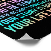 Your Life Matters Happy Suicide Awareness Support Poster (Ecke)