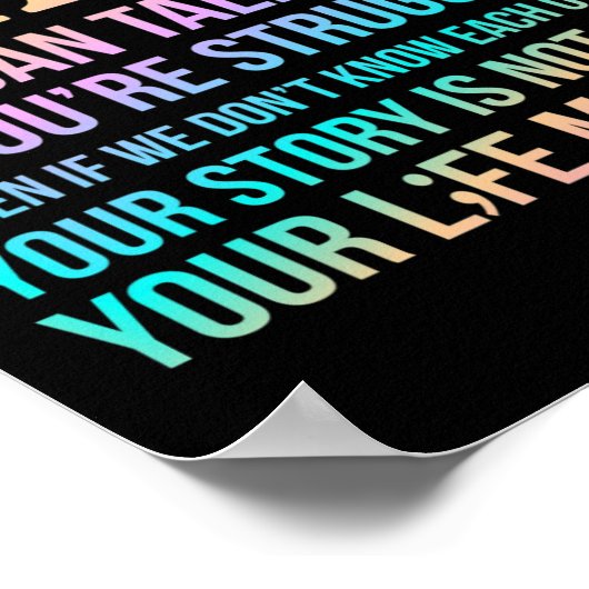 Your Life Matters Happy Suicide Awareness Support Poster (Ecke)