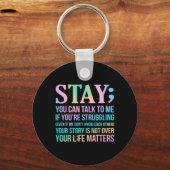 Your Life Matters Happy Suicide Awareness Support Schlüsselanhänger (Rückseite)