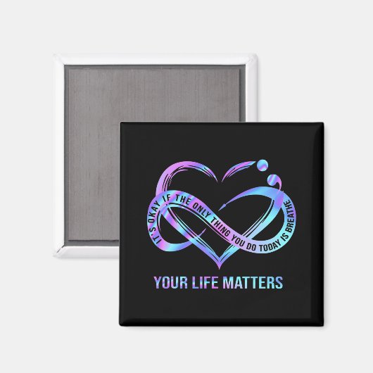 Your Life Matters Suicide Prevention Awareness Magnet (Vorderseite/Rückseite)