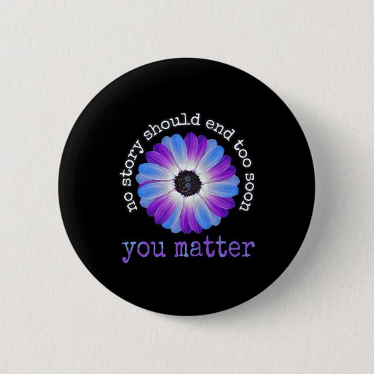 Your Life Problems Suicide Prevention Awareness Da Button (Vorderseite)