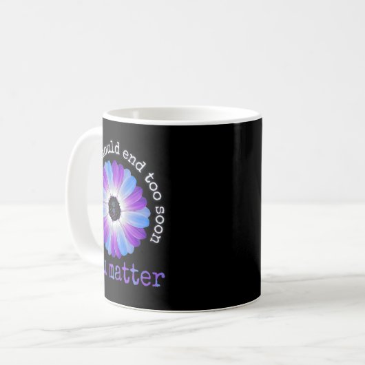 Your Life Problems Suicide Prevention Awareness Da Kaffeetasse (Vorderseite Links)