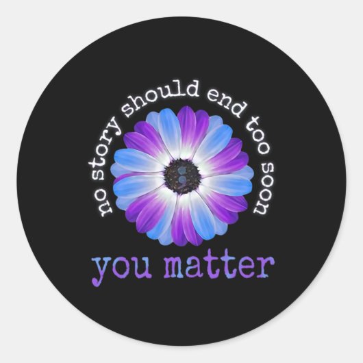 Your Life Problems Suicide Prevention Awareness Da Runder Aufkleber (Vorderseite)