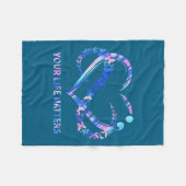 Your Life S Suicide Awareness Butterflies Heart Fleecedecke (Vorderseite (Horizontal))