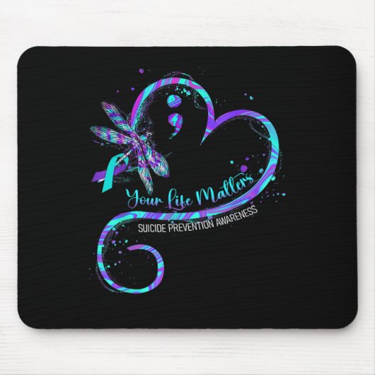 Your Life S Suicide Prevention Awareness Dragonfly Mousepad (Vorne)