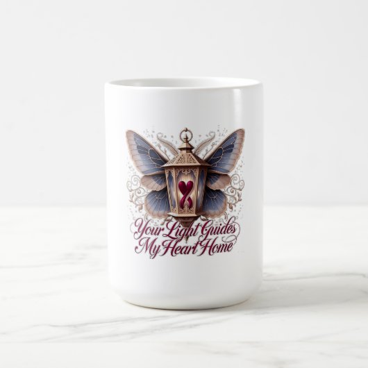 Your Light Guides My Heart Home Lantern T-Shirt Kaffeetasse (Mittel)