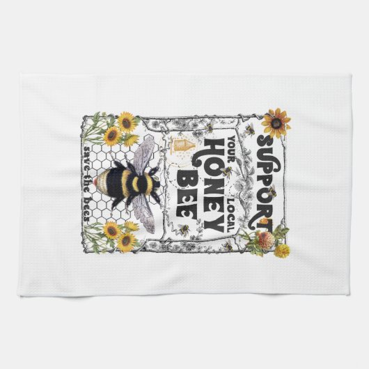 Your Local Honey Bee - Kitchen Towels Geschirrtuch (Horizontal)