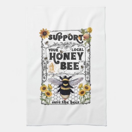 Your Local Honey Bee - Kitchen Towels Geschirrtuch (Vertikal)