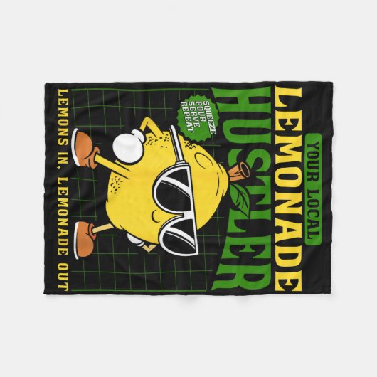 Your Local Lemonade Hustler Funny Lemon Stand Boss Fleecedecke (Vorderseite (Horizontal))