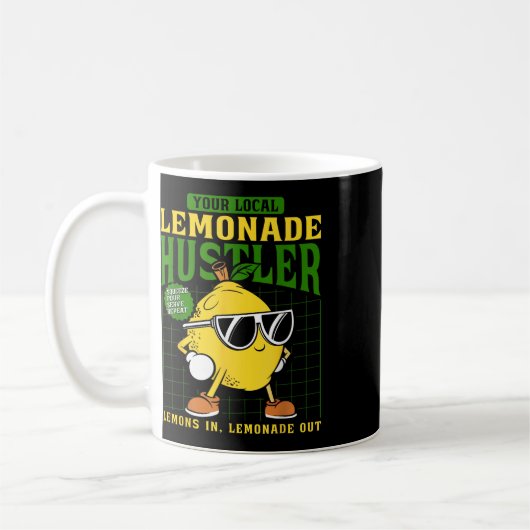 Your Local Lemonade Hustler Funny Lemon Stand Boss Kaffeetasse (Links)