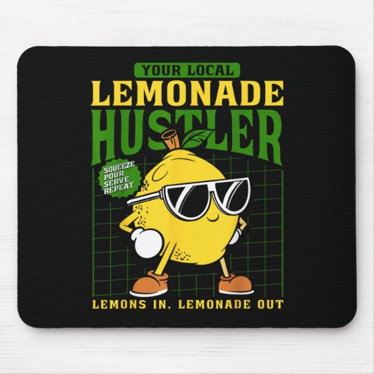 Your Local Lemonade Hustler Funny Lemon Stand Boss Mousepad (Vorne)
