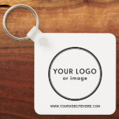 Your logo and custom text schlüsselanhänger (Vorderseite)