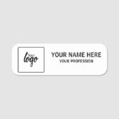Your Logo and Name Personalized Employee Namensschild (Vorderseite)