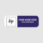 Your Logo and Name Personalized Employee Namensschild (Vorderseite)