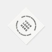 Your Logo and Text Simple Professional Serviette (Ecke)