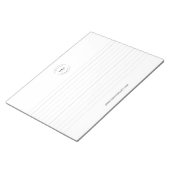 Your Logo and website lined Business promo Custom Notizblock (angewinkelt)