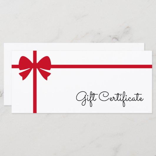Your Logo Custom Business Gift Certificate (Vorne/Hinten)