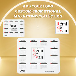 Your Logo Custom Business Marketing 2026 Calender Mousepad