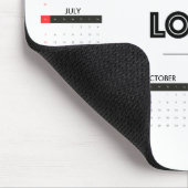 Your Logo Custom Business Marketing 2026 Calender Mousepad (Ecke)