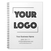 Your Logo Custom Business Marketing Black White Notizblock (Vorderseite)