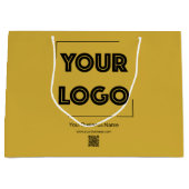 Your Logo Custom Business Marketing Gold Große Geschenktüte (Vorderseite)