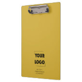 Your Logo Custom Business Marketing Gold Klemmbrett (Links)
