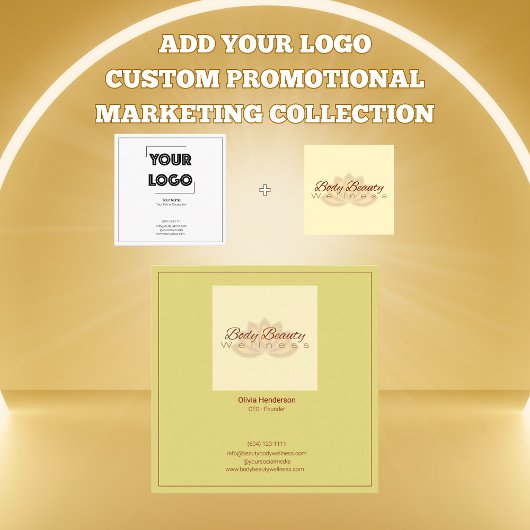 Your Logo Custom QR Code Marketing Quadratische Visitenkarte