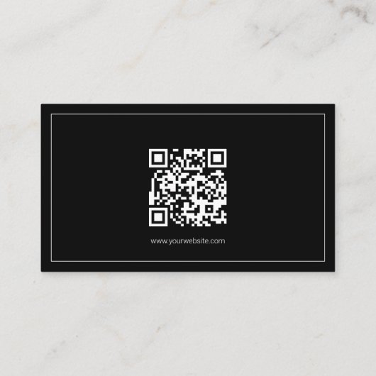 Your Logo Custom QR Code Marketing Visitenkarte (Rückseite)
