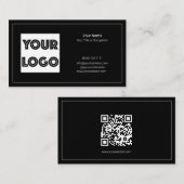 Your Logo Custom QR Code Marketing Visitenkarte (Vorne/Hinten)