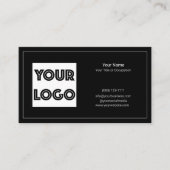 Your Logo Custom QR Code Marketing Visitenkarte (Vorderseite)
