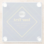 Your Logo & Customizable Design Template Glasuntersetzer (Rückseite)