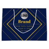 Your Logo & Customizable Design Template Große Geschenktüte (Vorderseite)