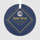 Your Logo & Customizable Design Template Ornament (Rückseite)