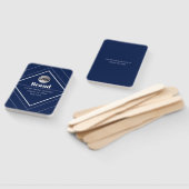 Your Logo & Customizable Modern Design | Navy Blue Fächer (Non-assembled)