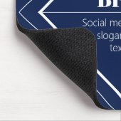 Your Logo & Customizable Modern Design | Navy Blue Mousepad (Ecke)