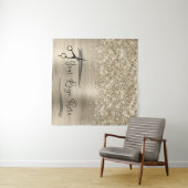 Your Logo Glittery Pale Gold Glam Wandteppich (Beispiel (Horizontal))