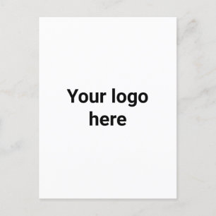 your logo here simple minimal  classic  postkarte