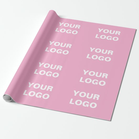 Your Logo Here Simple Stylish Modern Minimal Logo Geschenkpapier (Ungerollt)