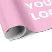 Your Logo Here Simple Stylish Modern Minimal Logo Geschenkpapier (Rolleneckpunkt)