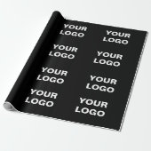 Your Logo Here Simple Stylish Modern Minimal Logo Geschenkpapier (Ungerollt)