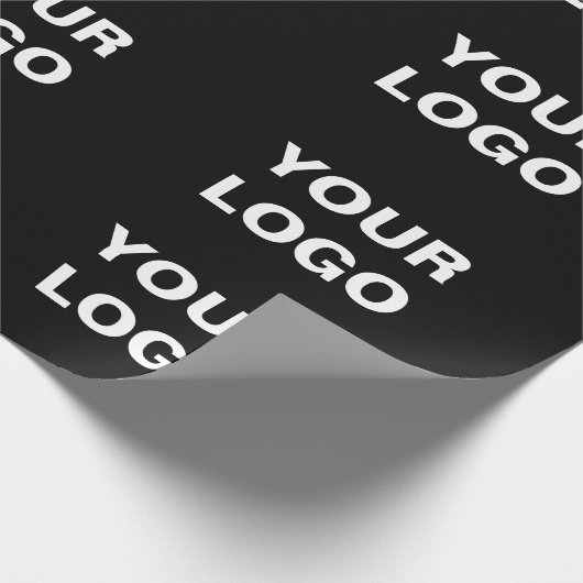 Your Logo Here Simple Stylish Modern Minimal Logo  Geschenkpapier (Ecke)