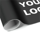 Your Logo Here Simple Stylish Modern Minimal Logo Geschenkpapier (Rolleneckpunkt)