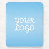 Your Logo & Modern Simple Ombre | Light Blue Mousepad (Vorne)