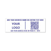 Your Logo or Photo Text and QR Code Stamp Example Permastempel (Design)