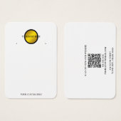 Your Logo QR Earring Display Card (Vorne & Hinten)