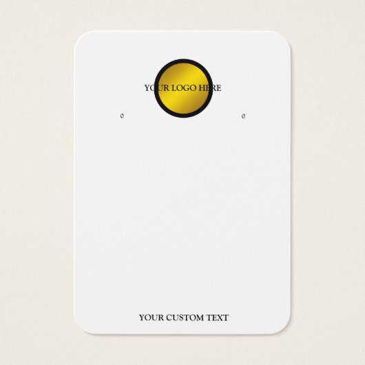 Your Logo QR Earring Display Card (Vorderseite)