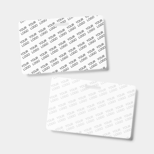 Your Logo Simple Repeating Diagonal Pattern Ausweis (Vorder- & Rückseite)